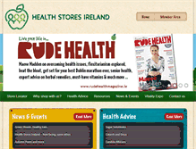 Tablet Screenshot of irishhealthstores.com